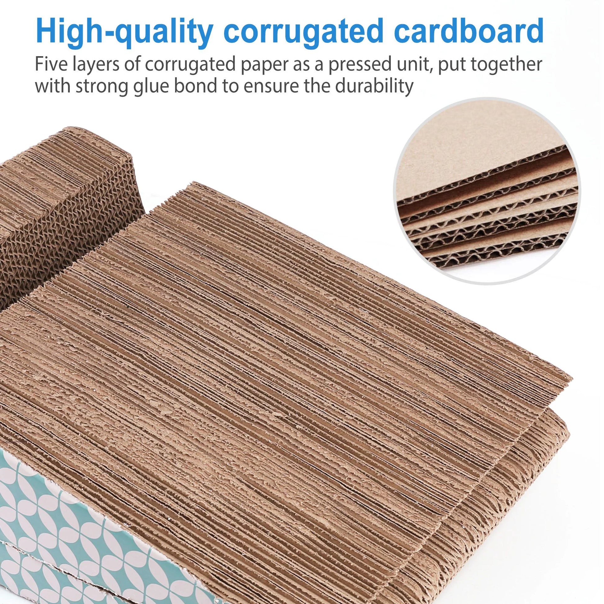 Primepets Cat Scratcher Cardboard, 2 in 1, Removable Corrugate Cat Scratching Pad with Catnip&Ball