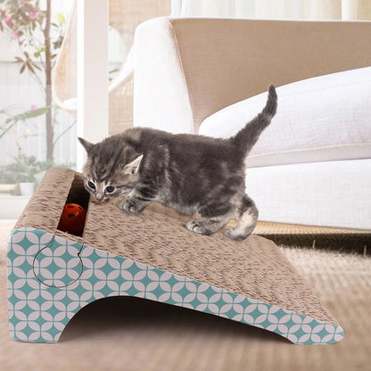 Primepets Cat Scratcher Cardboard, 2 in 1, Removable Corrugate Cat Scratching Pad with Catnip&Ball